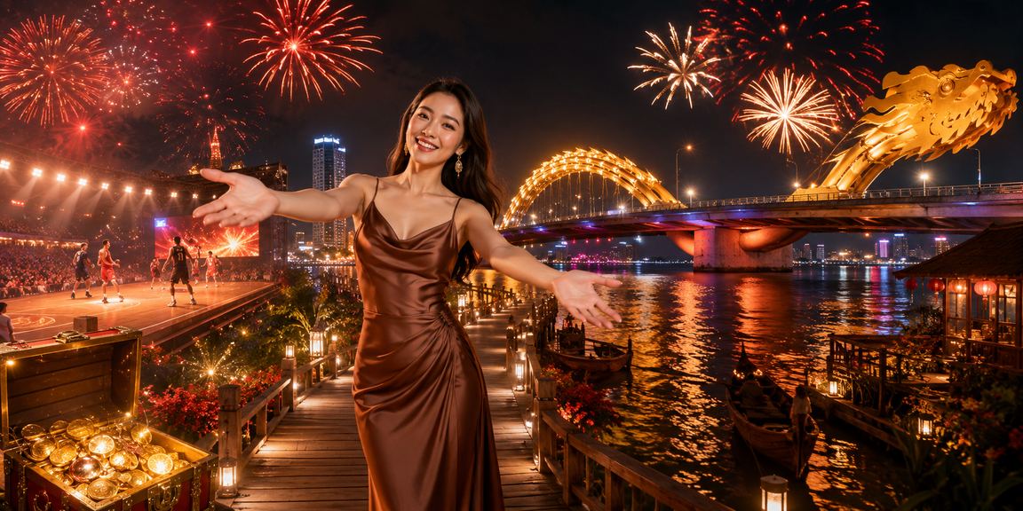 Người dùng tại quán cà phê Đà Nẵng theo dõi cá cược bóng rổ và kiểm tra cấp VIP trên điện thoại