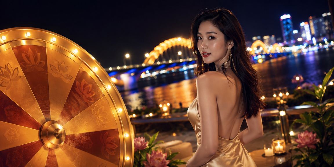 Người chơi tham gia chương trình quay thưởng lucky draw tại bãi biển Đà Nẵng qua nền tảng 785