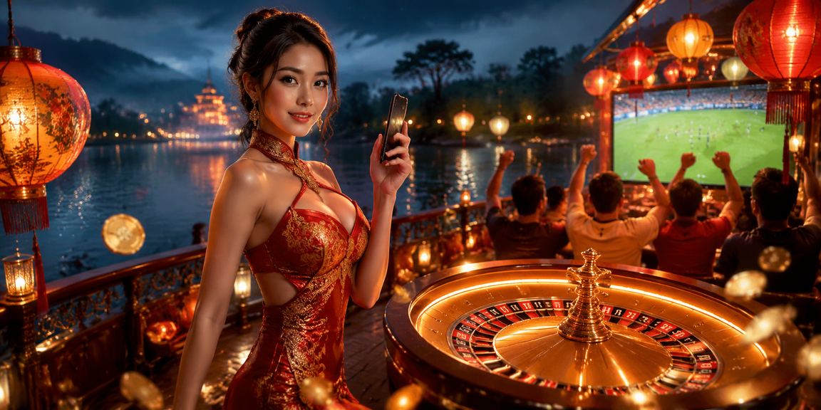 Không khí xổ số và đèn lồng Hội An gợi lên cảm giác may mắn và truyền thống Việt Nam