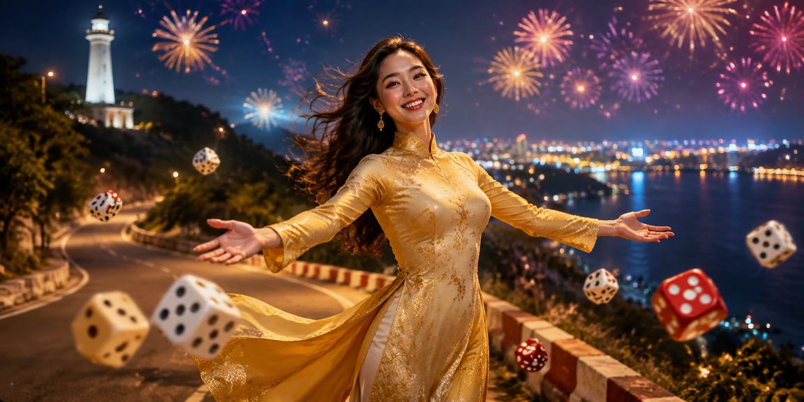 Người phụ nữ mặc áo dài tại Sài Gòn tham gia trò chơi tài xỉu xúc xắc trực tuyến